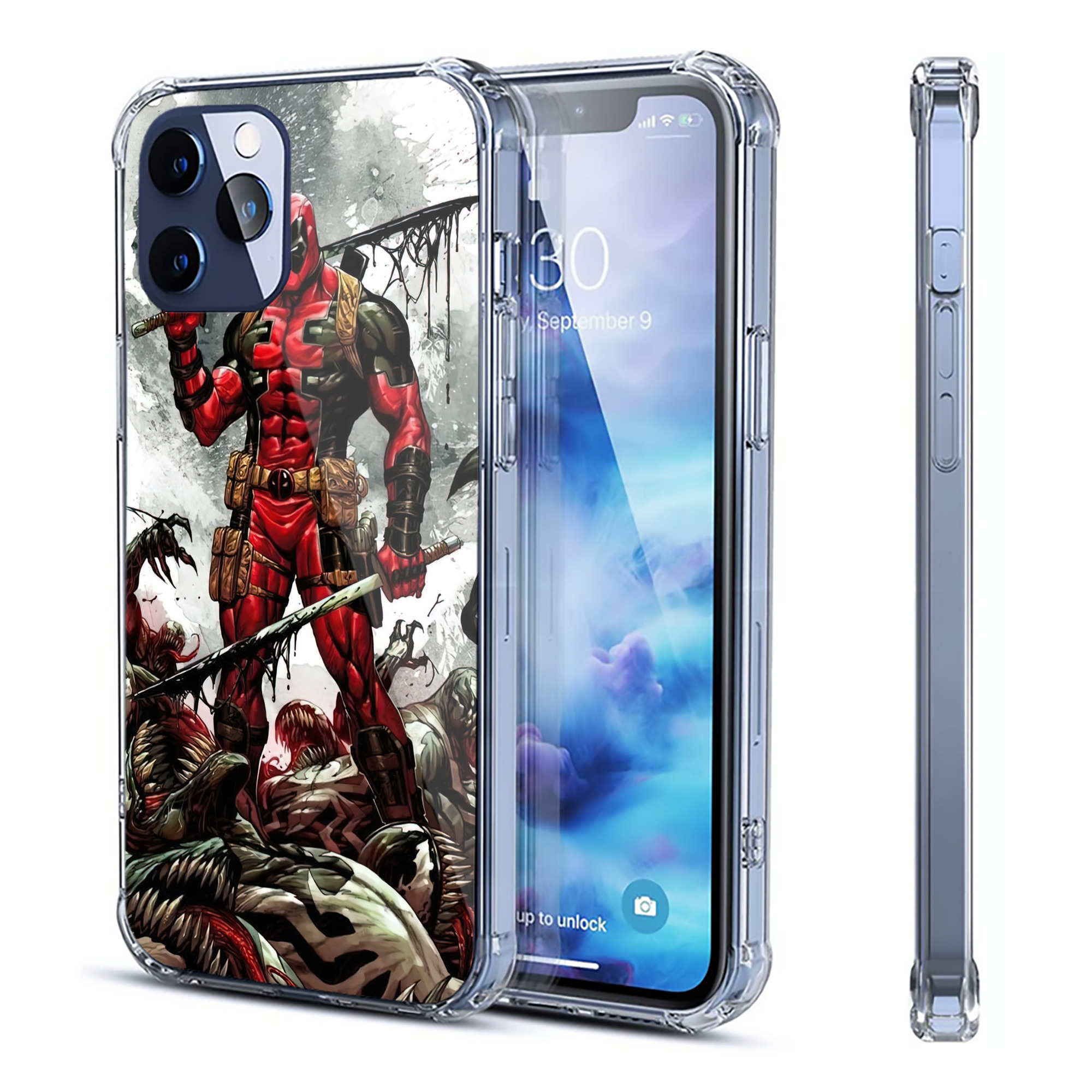 （画像用） Deadpool デッドプール 【iPhone 12シリーズ対応】透明スマホケース（クリアソフトケース）